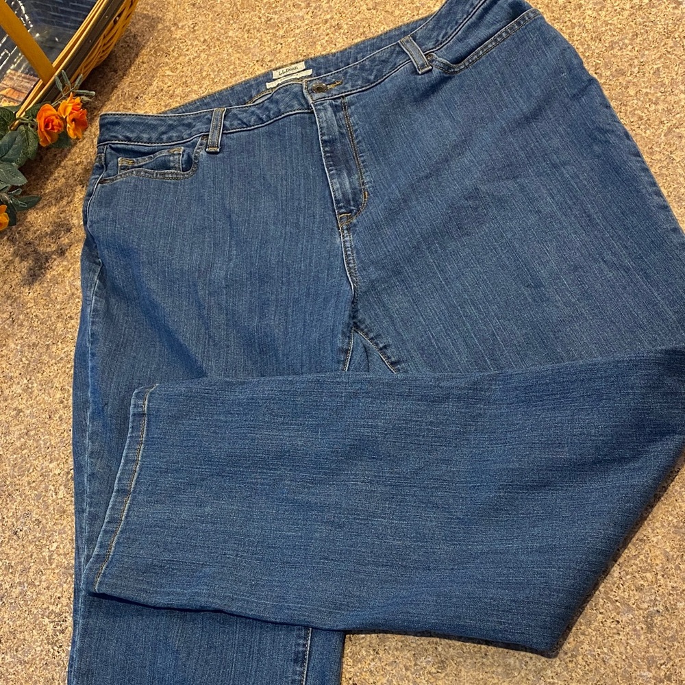L.L. Bean Classic Fit Blue Jeans Size 18 M/T Item ID 522681